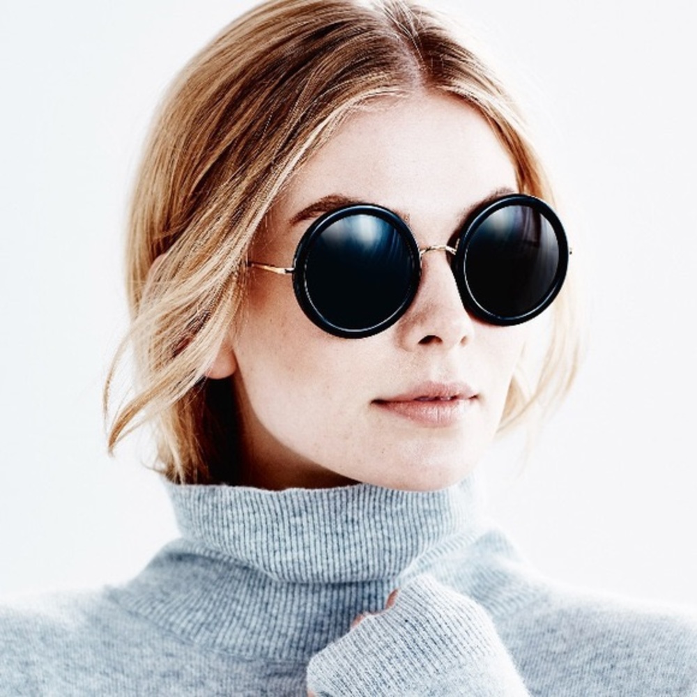Linda Farrow the Row round sunglasses.
